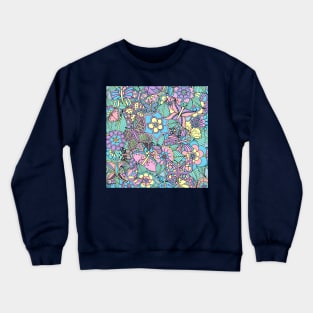 Pastel Butterfly Garden Crewneck Sweatshirt